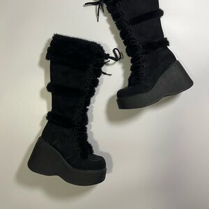 725 originals faux fur platform boots